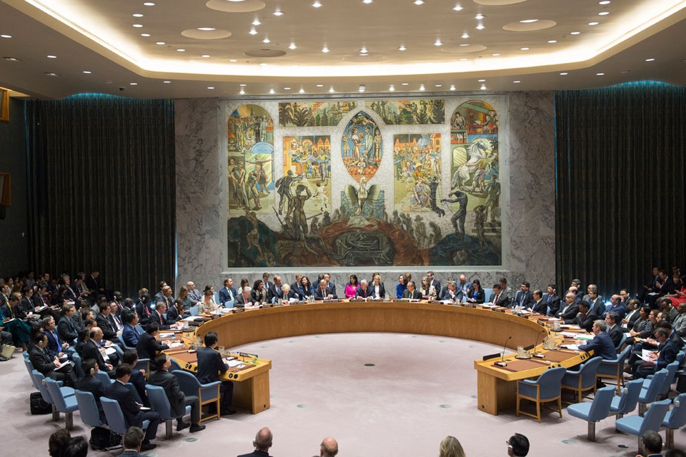圖為安理會會議現場。（圖源：聯合國/ Eskinder Debebe）