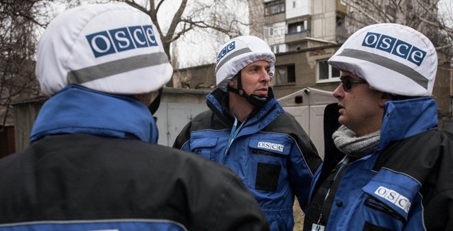 圖為歐安組織（OSCE）駐烏克蘭的觀察員。（圖源：Sputnik）