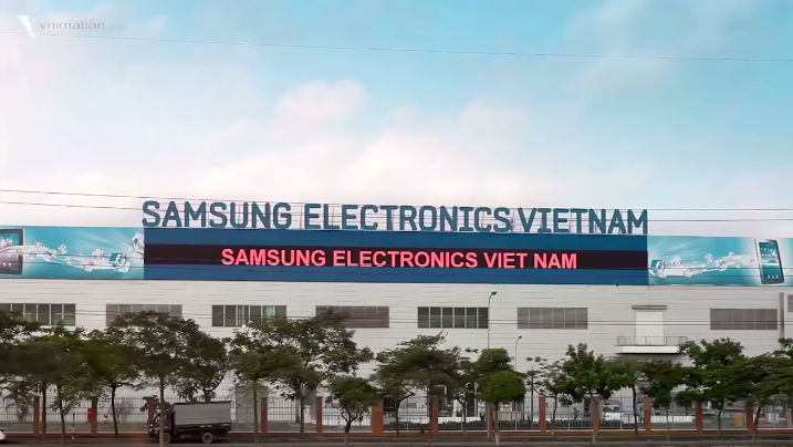 圖為北寧省的三星電子旗下顯示面板子公司。（圖源：互聯網）
