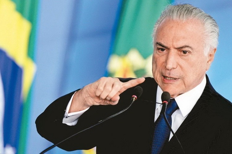 巴西總統特梅爾譴責檢方指控純屬“無中生有”。（資料圖來源：路透社）