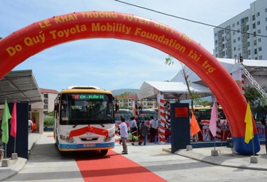 圖為豐田移動基金會(TMF)巴士系統於昨(30)日投入營運。（圖源：互聯網）