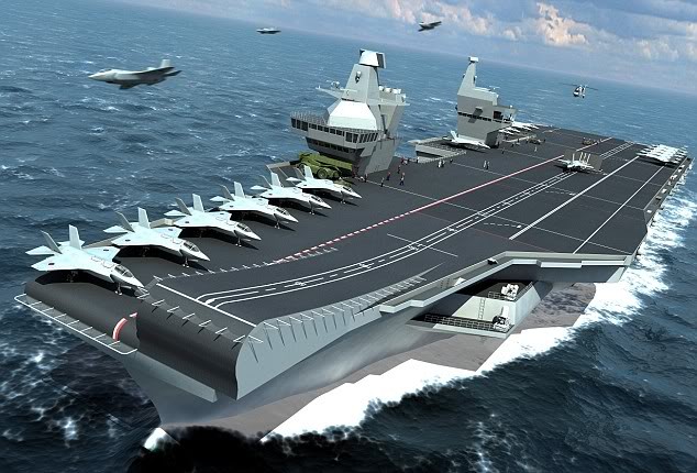 圖為英國皇家海軍最新航空母艦“伊麗莎白女王號”。（資料圖源：互聯網）