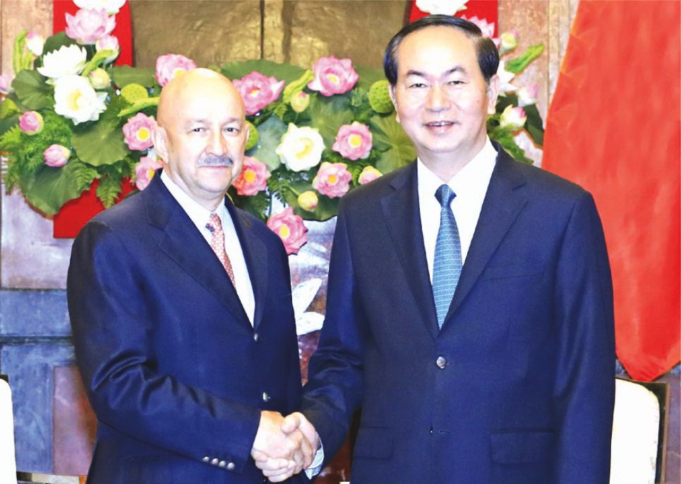 國家主席陳大光接見墨西哥前總統卡洛斯。