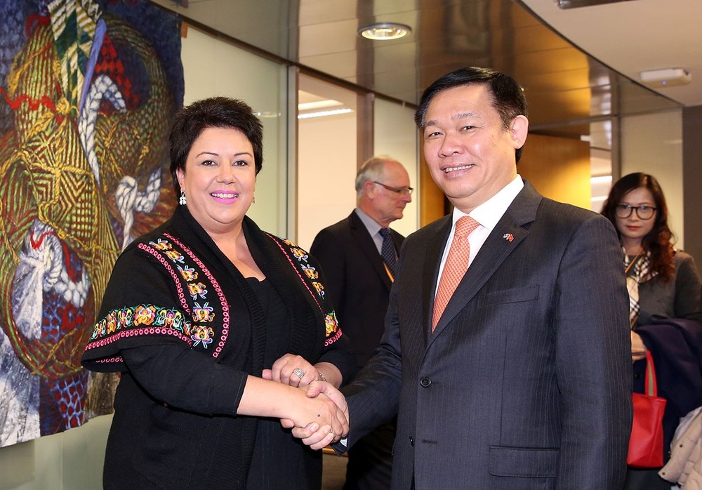政府副總理王廷惠會見新西蘭副總理保拉‧貝內特(Paula Bennett)。（圖源：VGP/誠鐘）