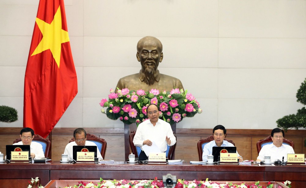 阮春福總理主持政府例會。（圖源：VGP）