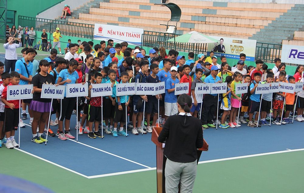 圖為2017年全國傑出青少年網球賽興盛盃開幕儀式一隅。