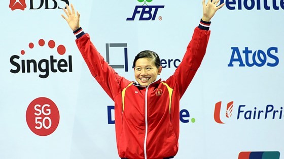 在第２９屆東南亞運動會，游泳健將映圓被視為越南體育團的“金礦”。（圖源：互聯網）