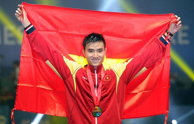 武成安被選為東運會開幕式上越南體育團的旗手。(圖源：互聯網)
