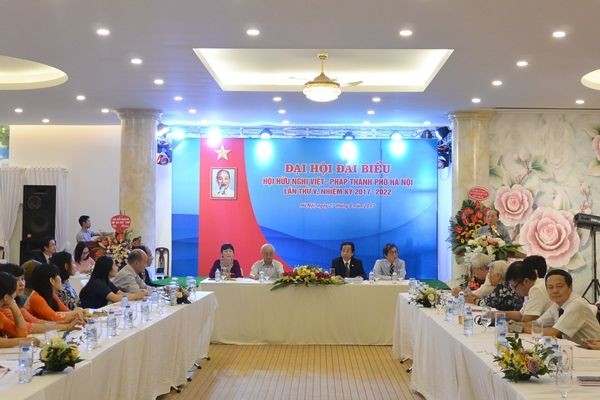圖為2017-2022年任期河內市越南-法國友好協會第5次代表大會一隅。（圖源：互聯網）