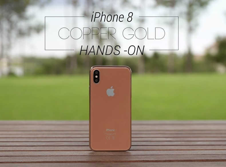 據傳iPhone 8將出新色「古銅金」。 （圖源：YouTube視頻截圖）