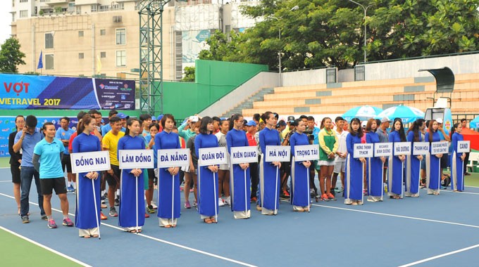 參加2017 Vietravel盃國家網球錦標賽的各團體。