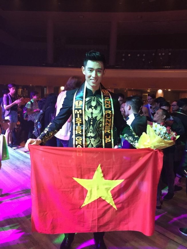 阮進達榮獲 2017 年國際萬國先生季軍。（圖源：互聯網）