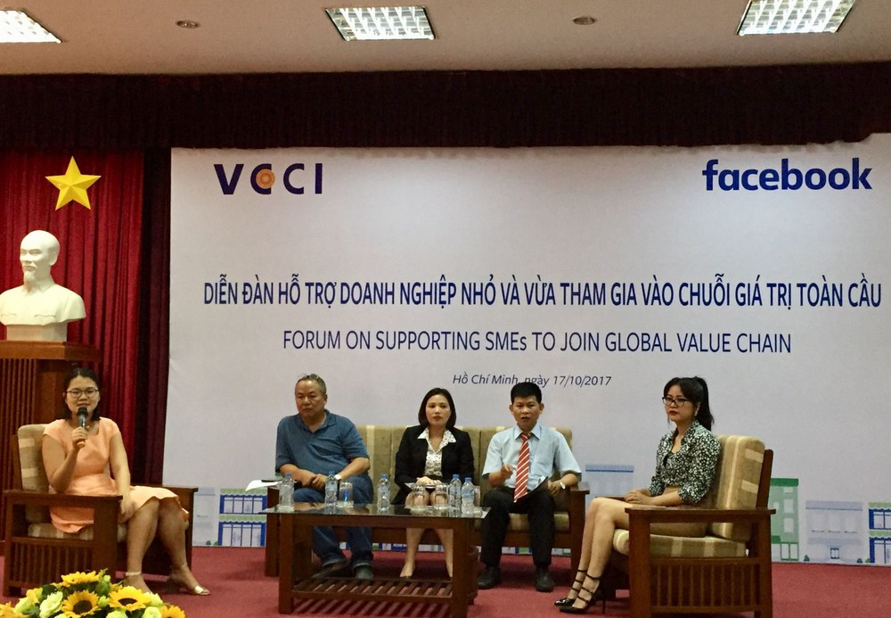 最近由VCCI與臉書社交網在本市配合舉辦“輔助中小企業參加全球價值鏈”論壇。（圖源：互聯網）