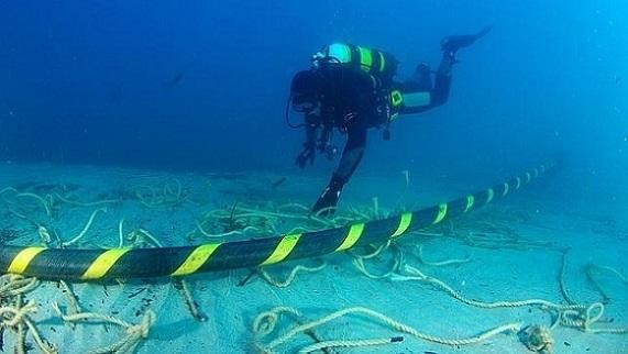 海底光纜預計 26 日修復。（示意圖源：互聯網）