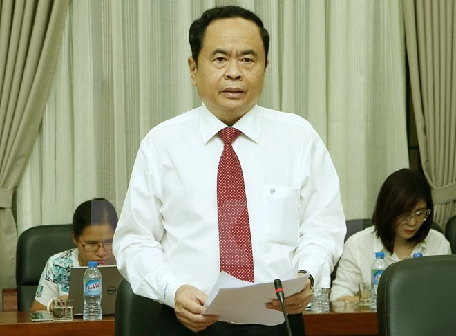 圖為越南祖國陣線中央委員會主席陳清敏。（圖源：越通社）