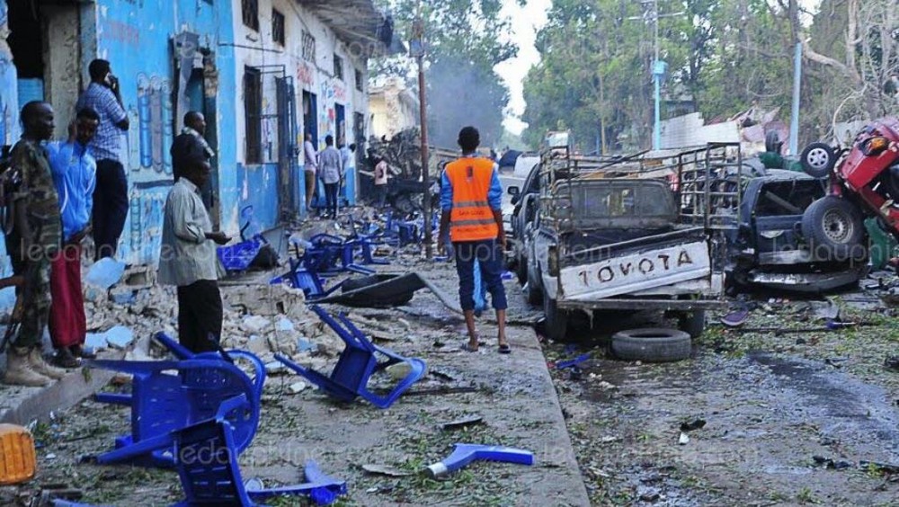 索馬里首都摩加迪沙28日發生連環恐怖攻擊。（圖源：AFP/Getty Images）