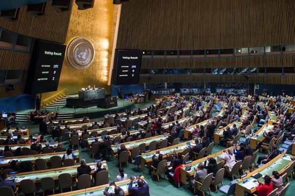 聯大通過決議敦促美解除封鎖古巴。（圖源：聯合國）