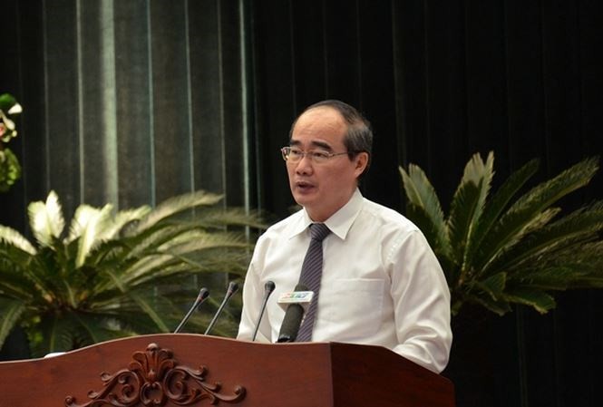市委書記阮善仁在第十屆市黨部執委會第十五次會議致閉幕詞。