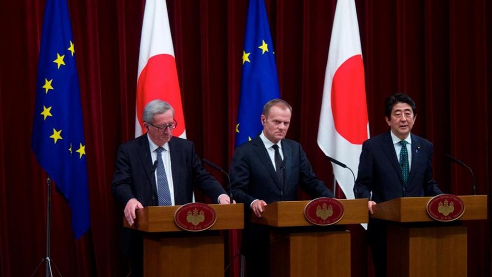 日本與歐盟的經濟夥伴關係協定（EPA）談判12月8日達成了最終妥協共識。（圖源：互聯網）