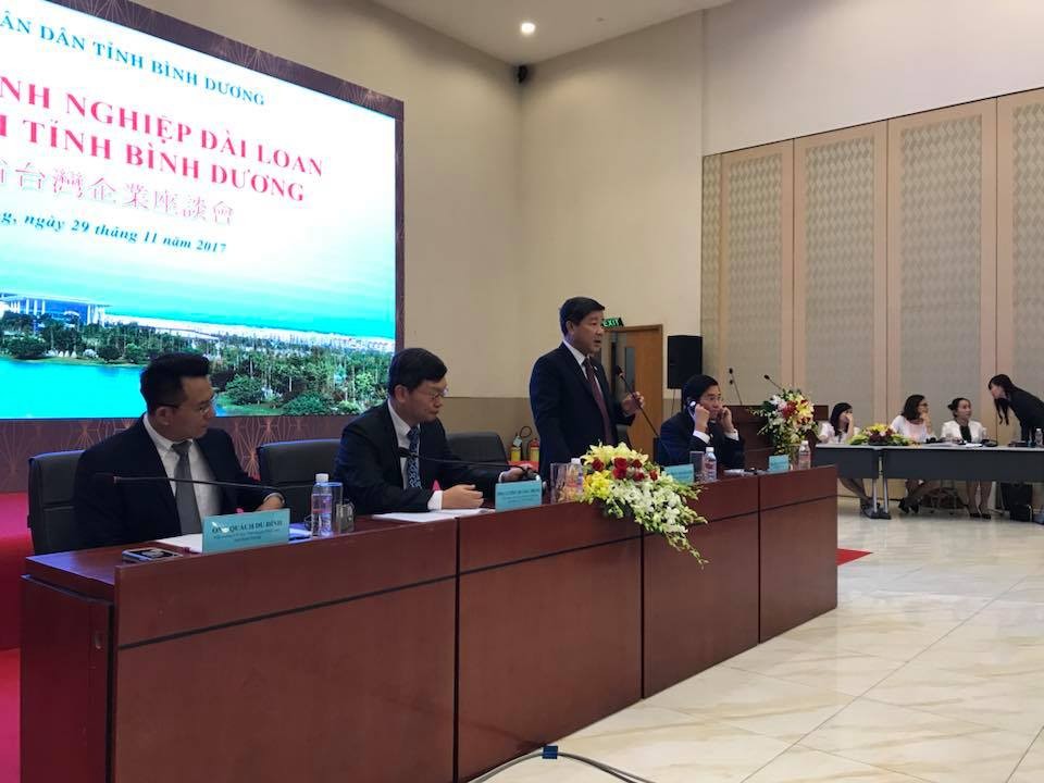 圖為平陽省計劃與投資廳最近舉行的平陽省台灣企業座談會一隅。（圖源：互聯網）