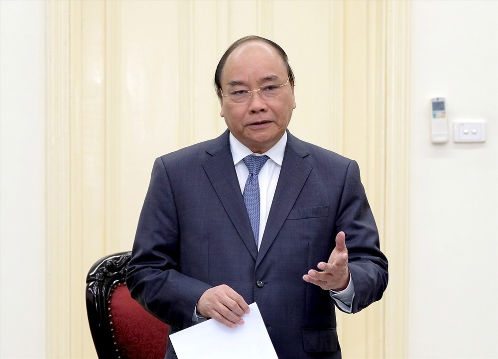 阮春福總理在會議上發表講話。（圖源：光孝）