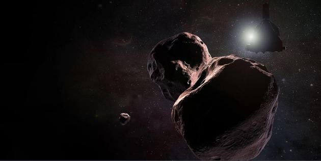 柯伊伯帶小天體2014 MU69的藝術示意圖。（圖源：NASA/JHUAPL/SwRI）