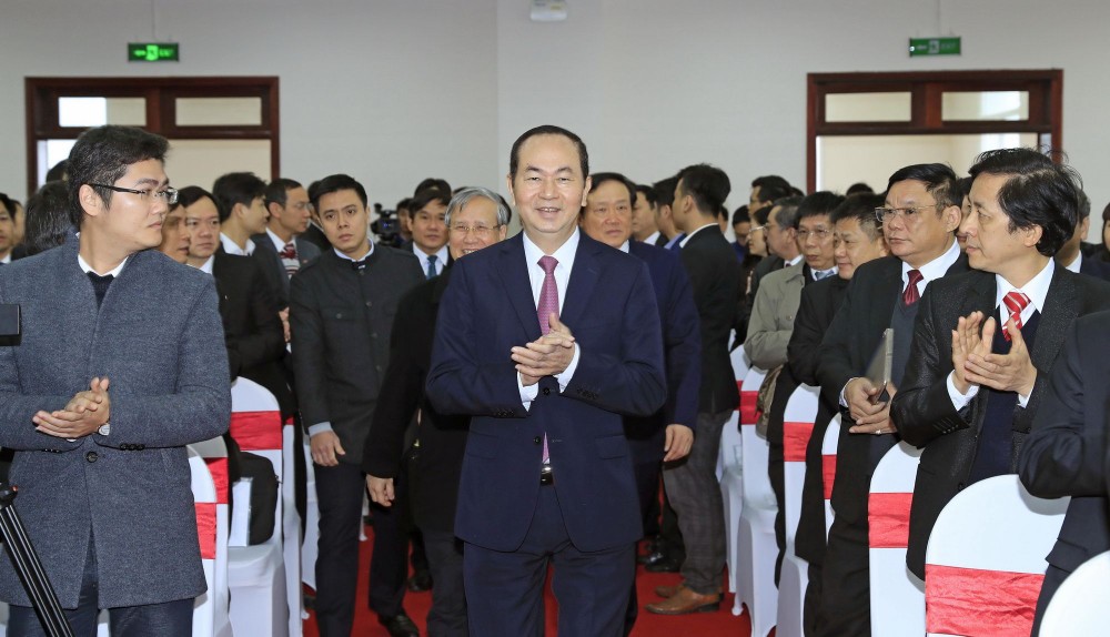 國家主席、中央司法改革指委會主任陳大光出席會議並發表指導意見。（圖源：越通社）