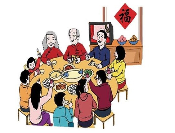家人團聚樂陶陶。（示意圖源：互聯網）