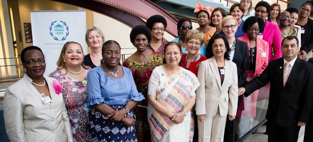 各國議會聯盟主席與各國女性議長。（圖源：聯合國）