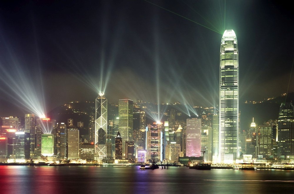 香港美麗夜景。