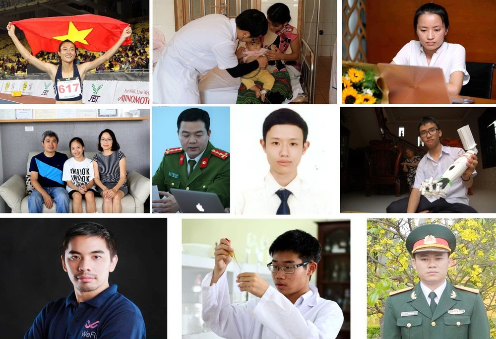 2017年越南年輕模範前10名候選人。（圖源：互聯網）