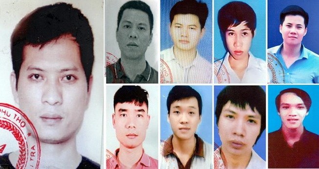 通緝令上的9名嫌犯圖片。（圖源：人民公安報）