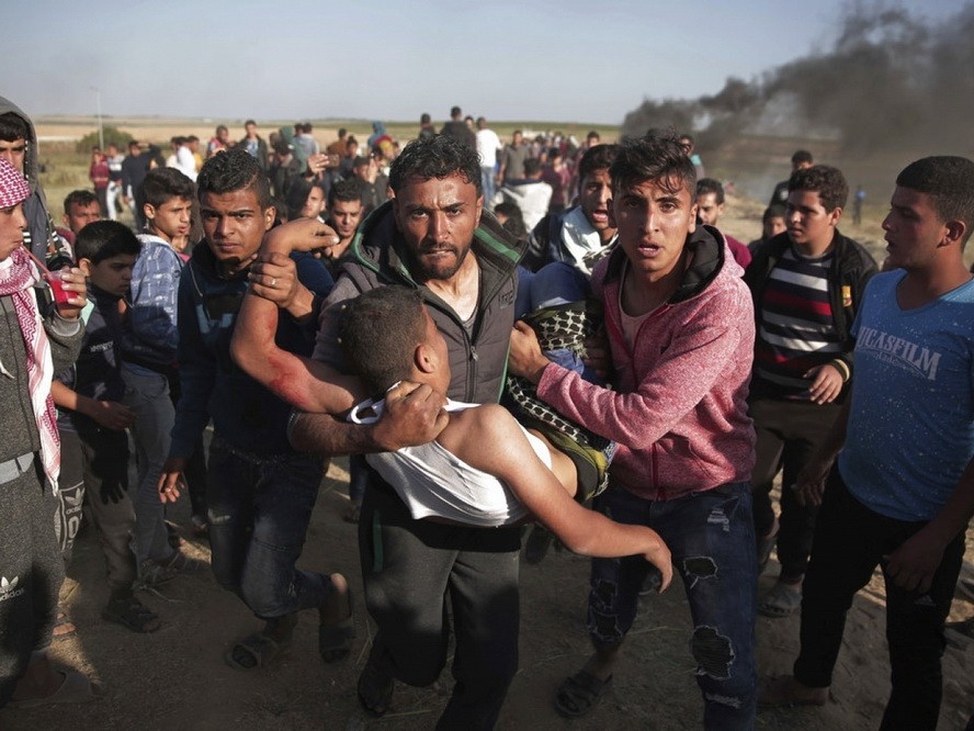 加沙邊境之前的示威，導致最少16名巴人死亡，1400多人受傷。（圖源：AP）