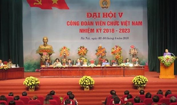 越南職工工會2018-2023年任期第五次大會一瞥。（圖源：互聯網）