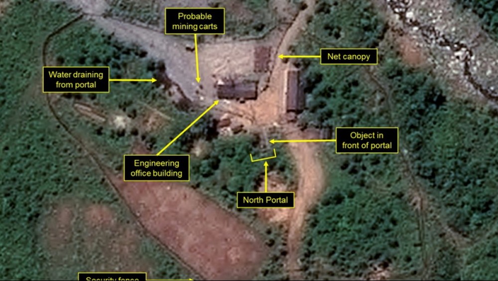 朝鮮豐溪里核試驗場。（圖源：衛星照片）
