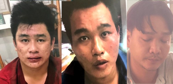 涉及“街頭俠士”傷亡案的3名嫌犯阮晉財(左起)、阮黃珠富及吳文雄。（圖源：公安機關提供）
