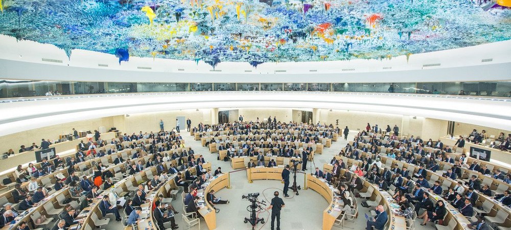 聯合國人權理事會在日內瓦召開的特別會議。（圖源：聯合國）