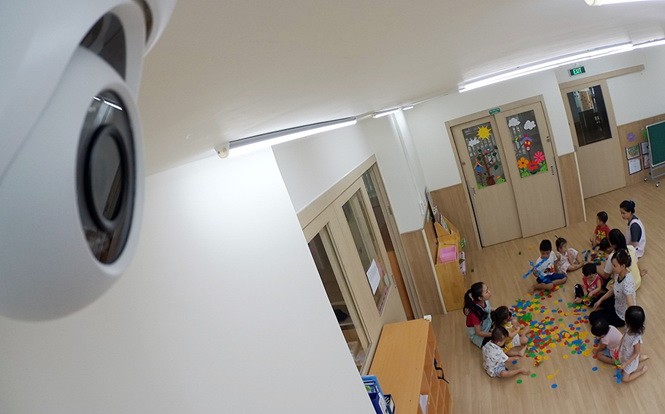 許多民辦幼兒園已裝有視頻監控系統。（圖源：陶玉石）