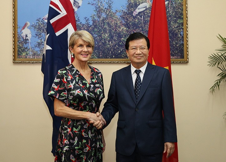 政府副總理鄭廷勇接見了澳大利亞聯邦外長畢曉普。（圖源：春線）