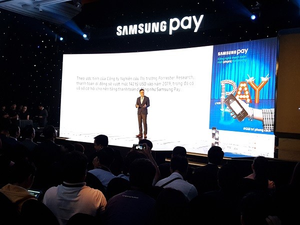 Samsung Pay付款系統推介發佈會一瞥。（示意圖源：互聯網）