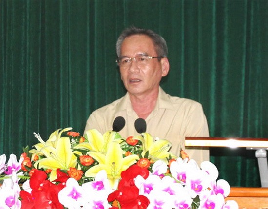 後江省委書記呂文雄在會議上發表講話。（圖源：長山）