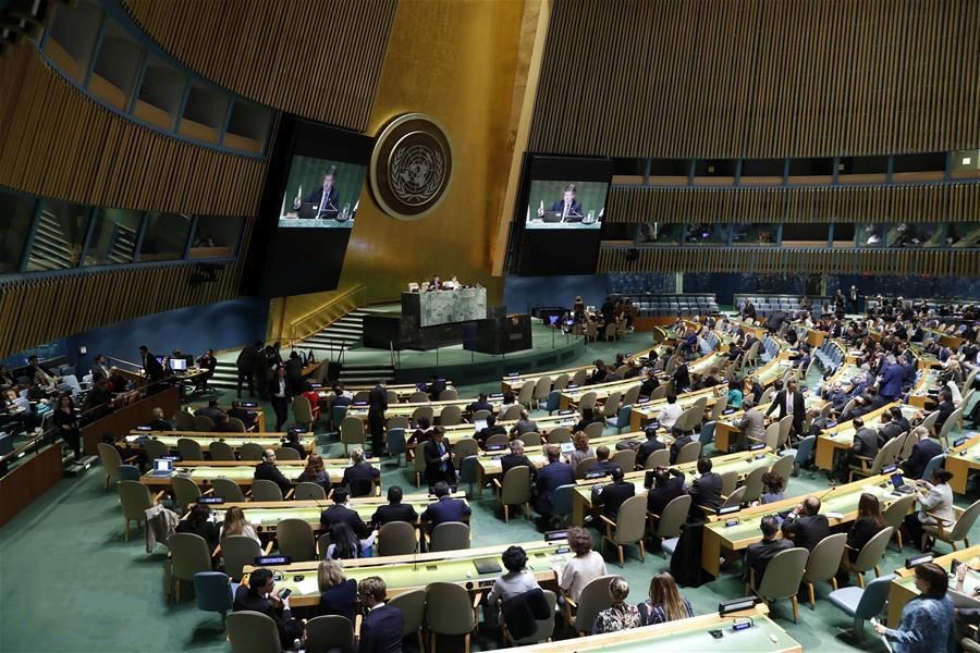 聯合國大會當地時間13日通過一項旨在為巴勒斯坦人提供保護的決議。（圖源：新華網）