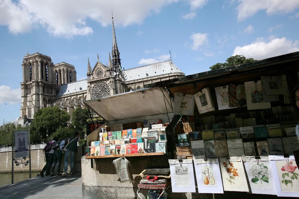 據外媒報導，法國首都巴黎極具文化氣息，塞納-馬恩省河兩岸的風光更享譽國際。近日，塞納-馬恩省河畔一些二手書攤正向聯合國教科文組織提出申請，尋求成為世界非物質文化遺產。（圖源：AFP）