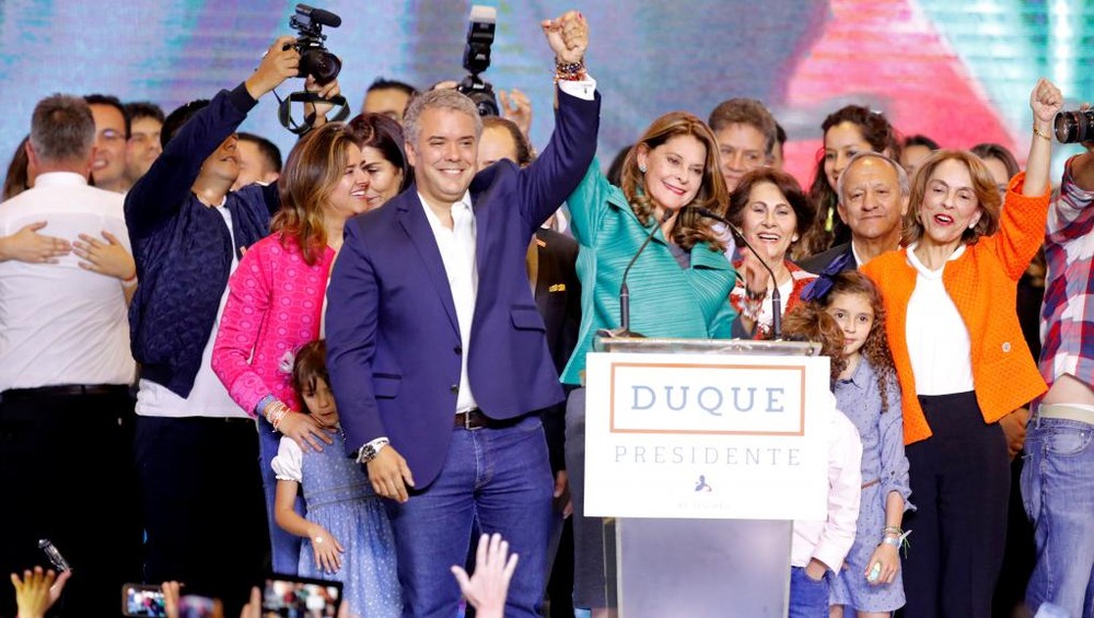 41歲的杜克當選哥倫比亞總統。（圖源：路透社）