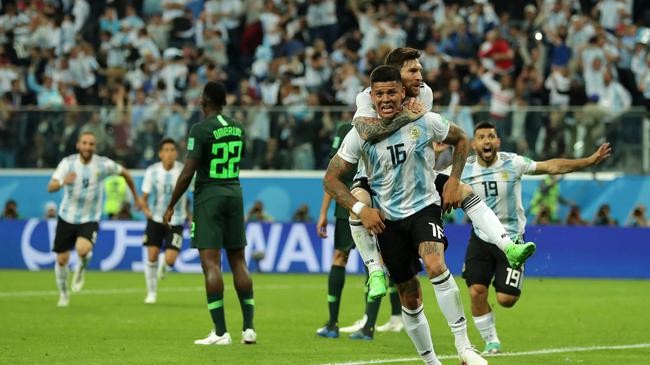 阿根廷慶祝進球。（圖源：互聯網）