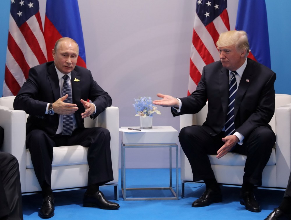 去年7月美總統特朗普與俄總統普京會晤。（圖源：路透社）