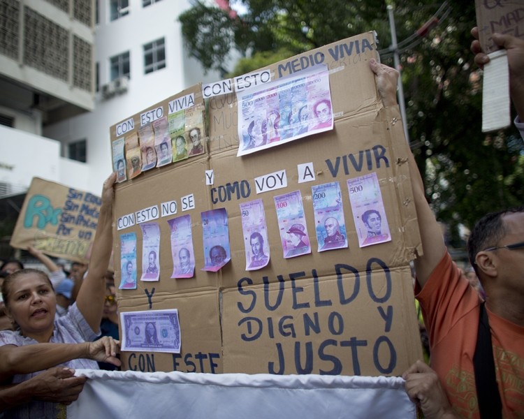 委內瑞拉貨幣貶值96%。（圖源：AP）