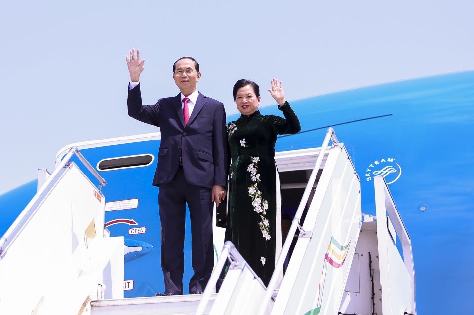國家主席陳大光結束訪問埃塞俄比亞與埃及。（圖源：越通社）