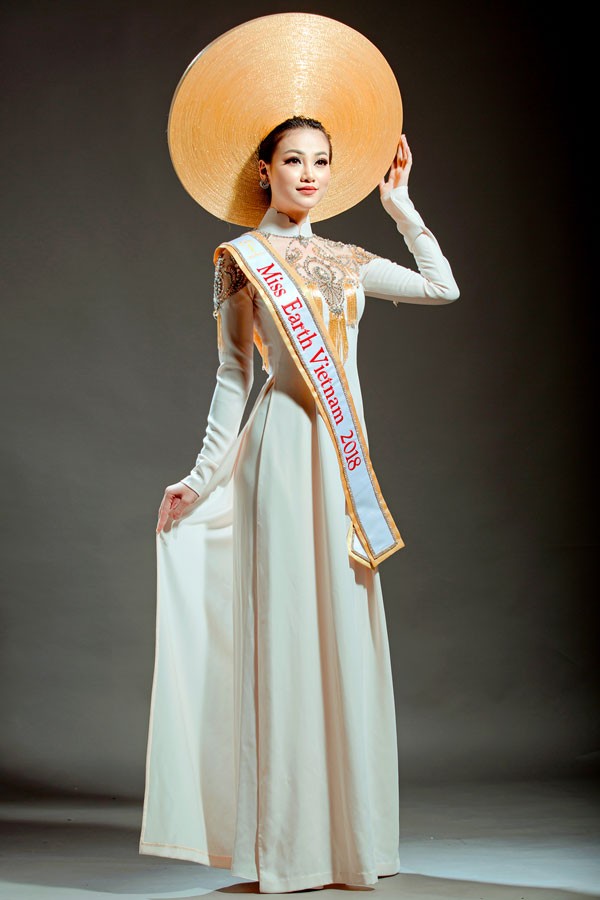2018年越南全球海洋小姐選美比賽季軍得主阮芳慶。（圖源：妙娥）