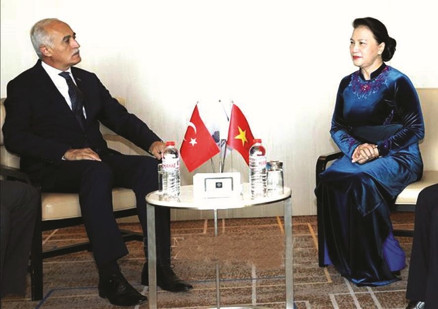 國會主席阮氏金銀會見土耳其對外經濟關係委員會(DEIK)主席納伊爾。（圖源：越通社）